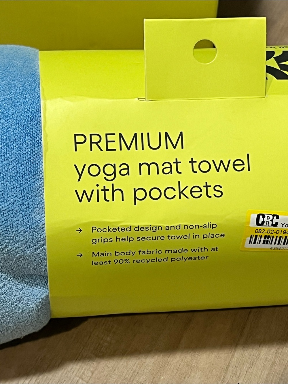 all in motion Light Blue Yoga Mat Towel with Pockets
